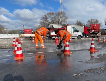 Reparatie vorstschades wegdek